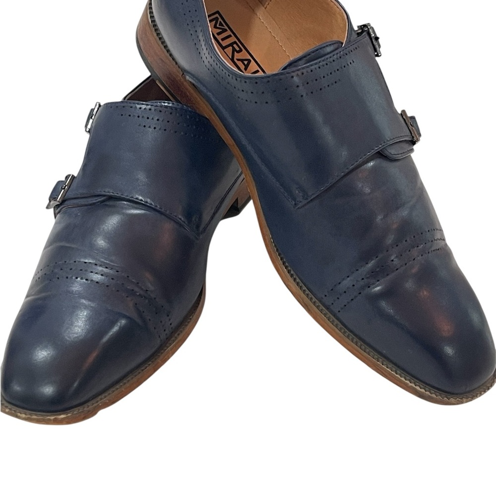 Men's Blue Monk Strap Shoes